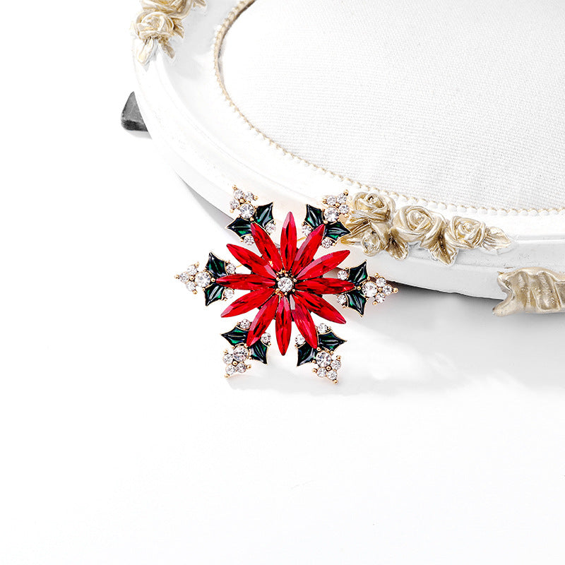 Alloy Crystal Hexagonal Star Brooch PA4811