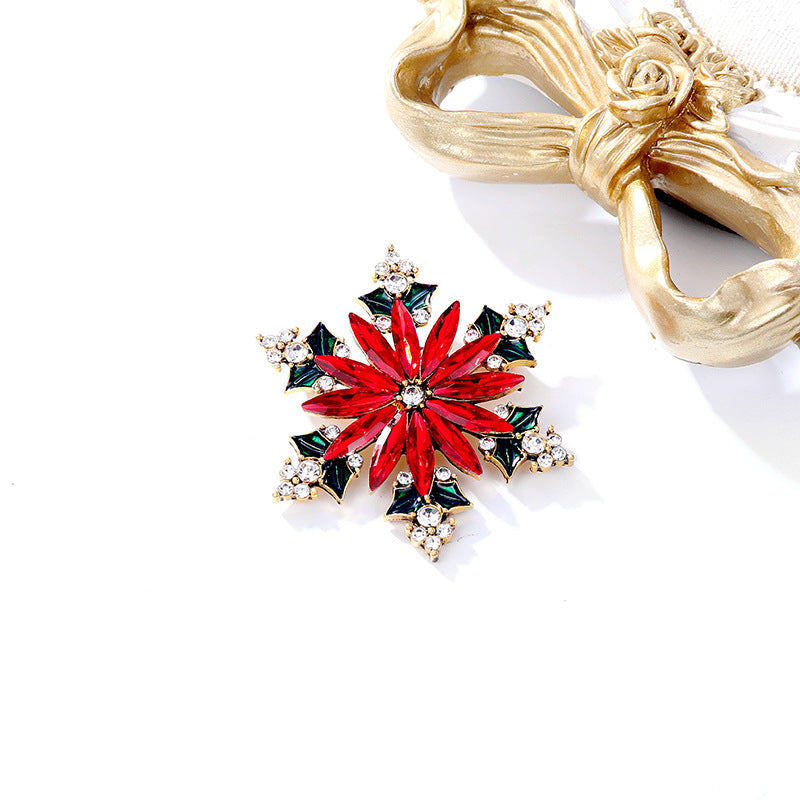 Alloy Crystal Hexagonal Star Brooch PA4811