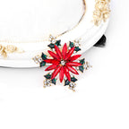 Alloy Crystal Hexagonal Star Brooch PA4811