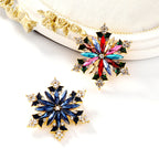 Alloy Crystal Hexagonal Star Brooch PA4811