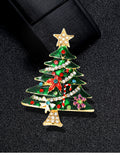 Christmas Tree Alloy Rhinestone Brooch PA4860