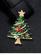 Christmas Tree Alloy Rhinestone Brooch PA4860