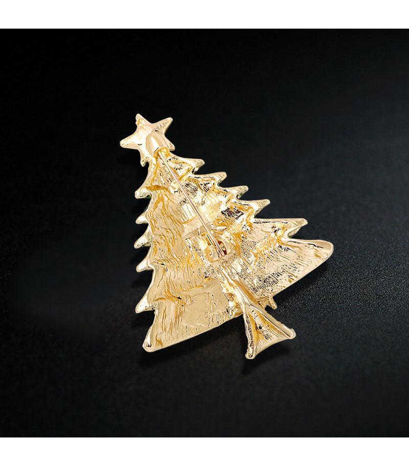 Christmas Tree Alloy Rhinestone Brooch PA4860