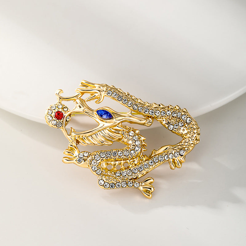 Dragon Rhinestone Brooch PA4865