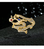 Dragon Rhinestone Brooch PA4865