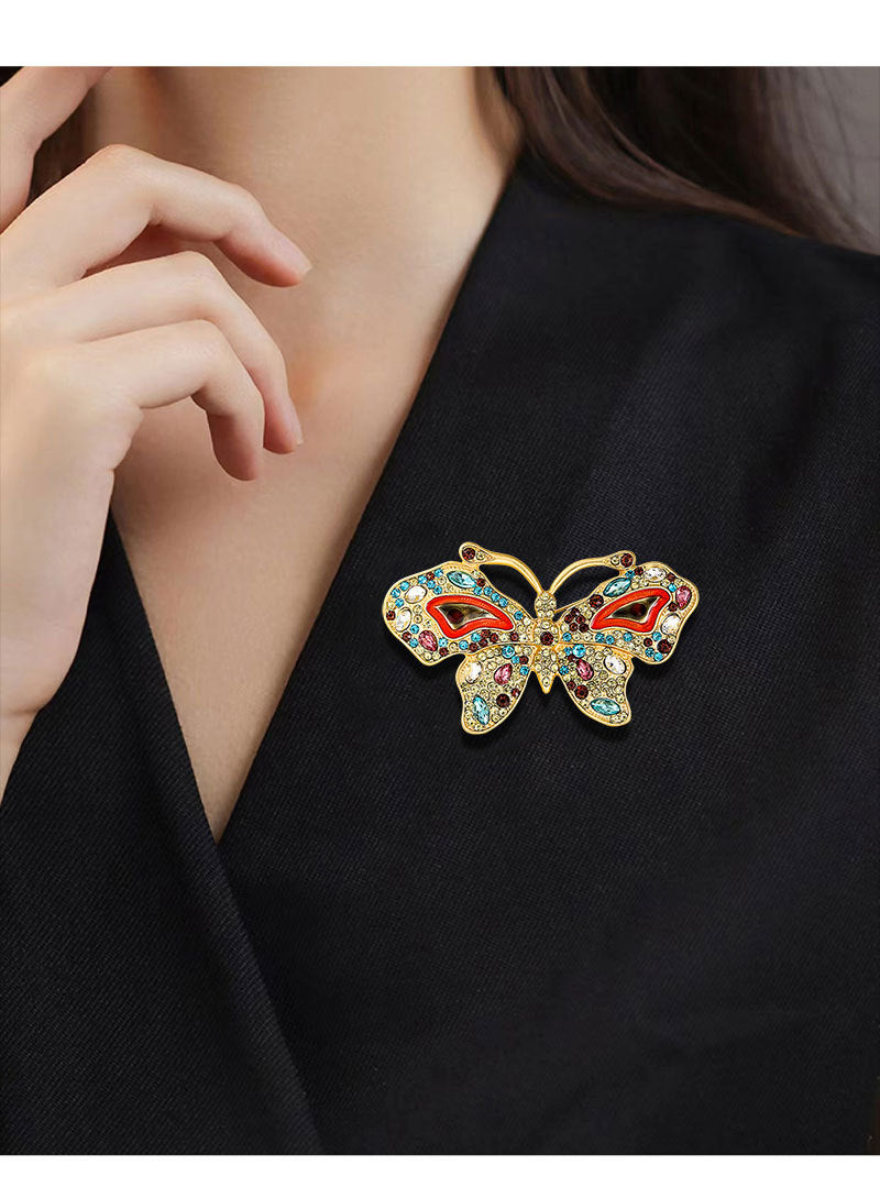 Butterfly Rhinestone Brooch PA4867