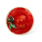 Camellia Hat Alloy Brooch PA4886