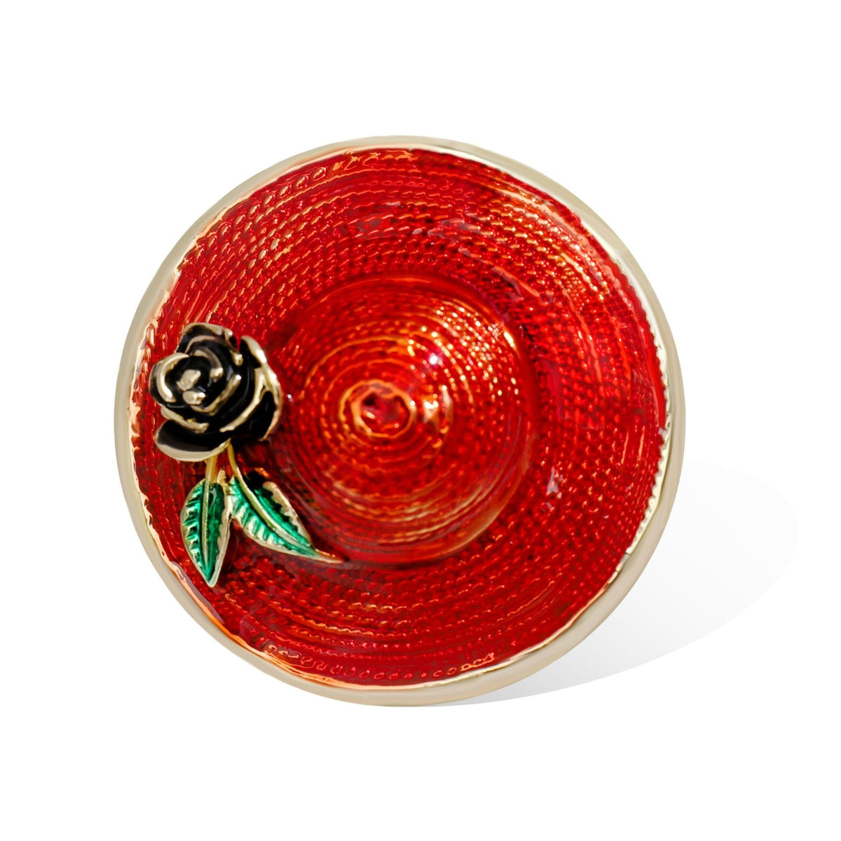 Camellia Hat Alloy Brooch PA4886