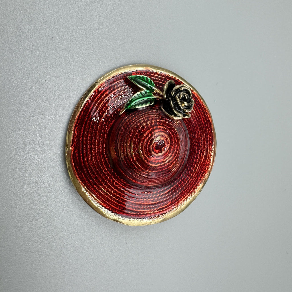 Camellia Hat Alloy Brooch PA4886