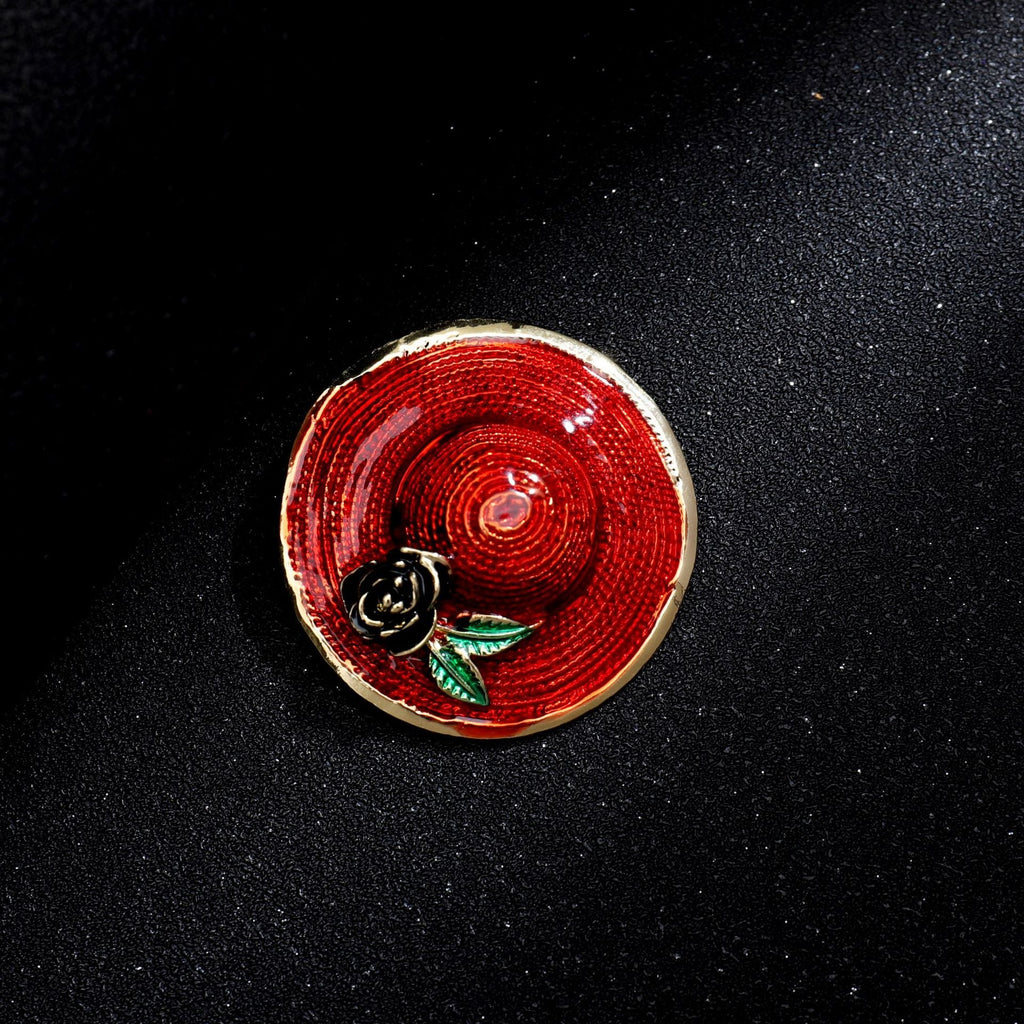 Camellia Hat Alloy Brooch PA4886