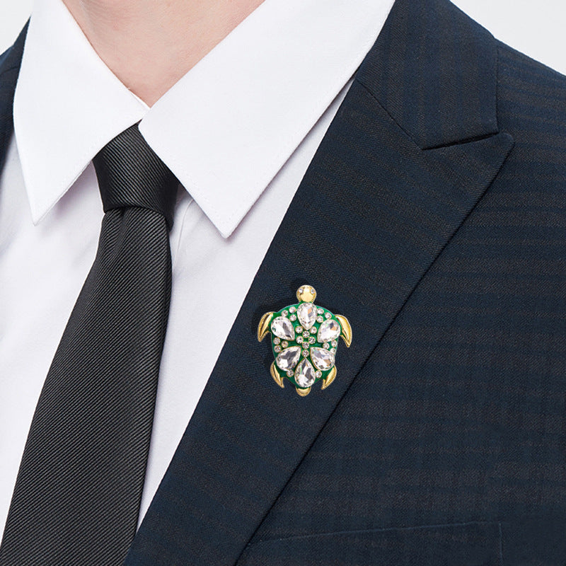 Turtle Rhinestone Brooch PA4919
