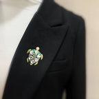 Turtle Rhinestone Brooch PA4919