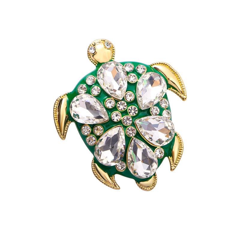 Turtle Rhinestone Brooch PA4919