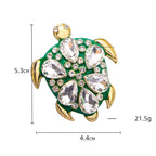 Turtle Rhinestone Brooch PA4919