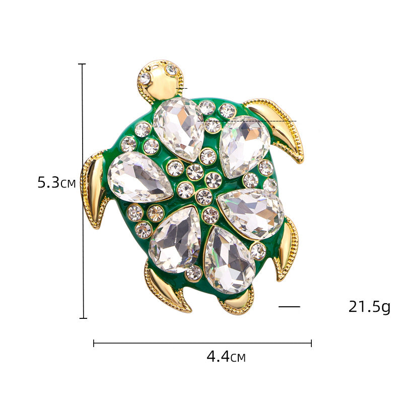 Turtle Rhinestone Brooch PA4919