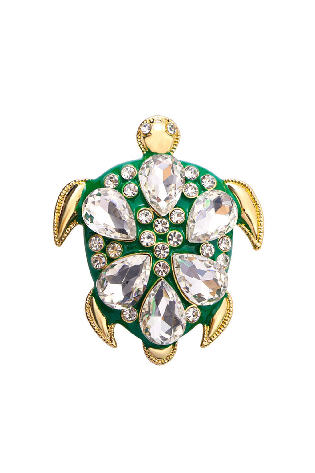 Turtle Rhinestone Brooch PA4919