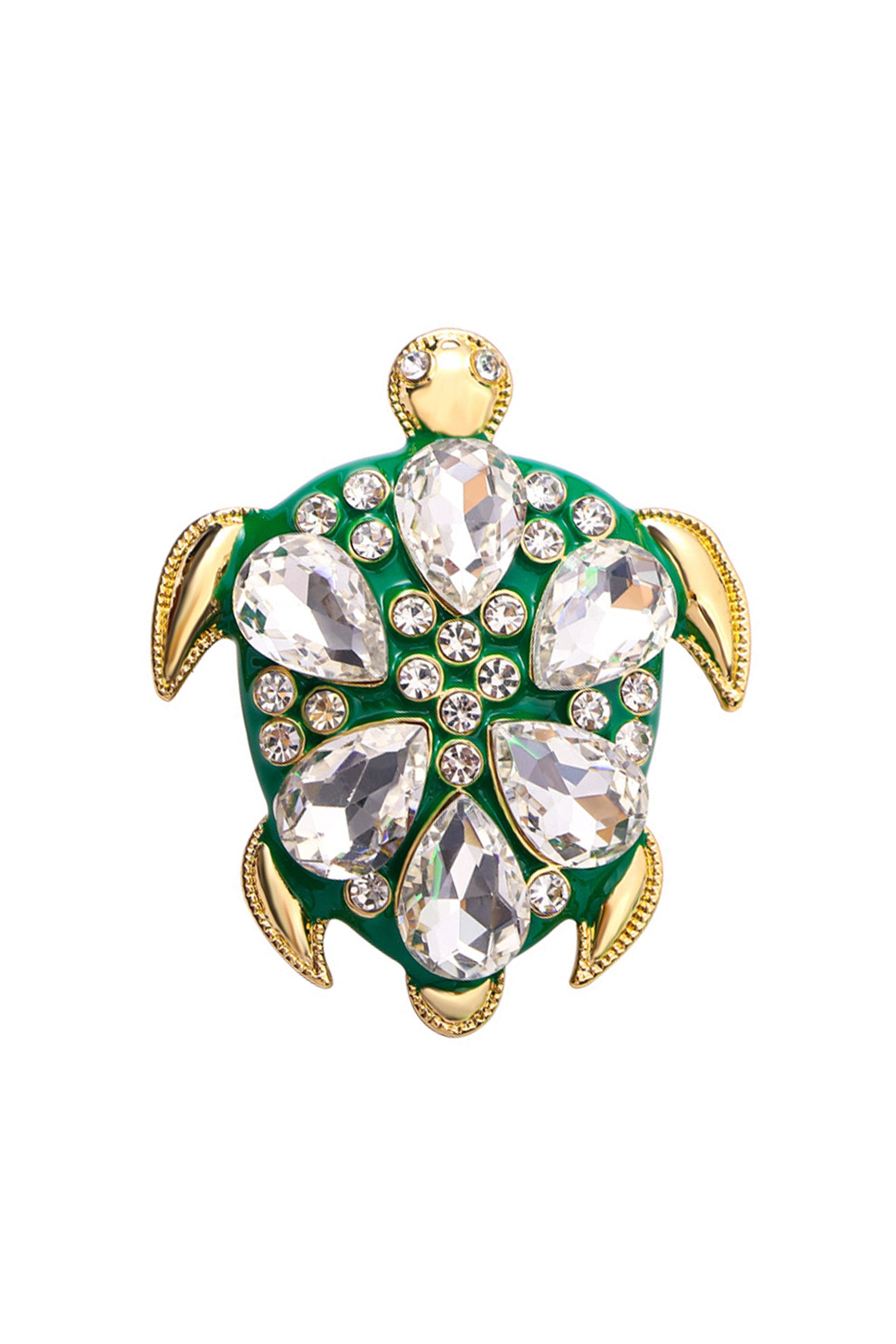 Turtle Rhinestone Brooch PA4919