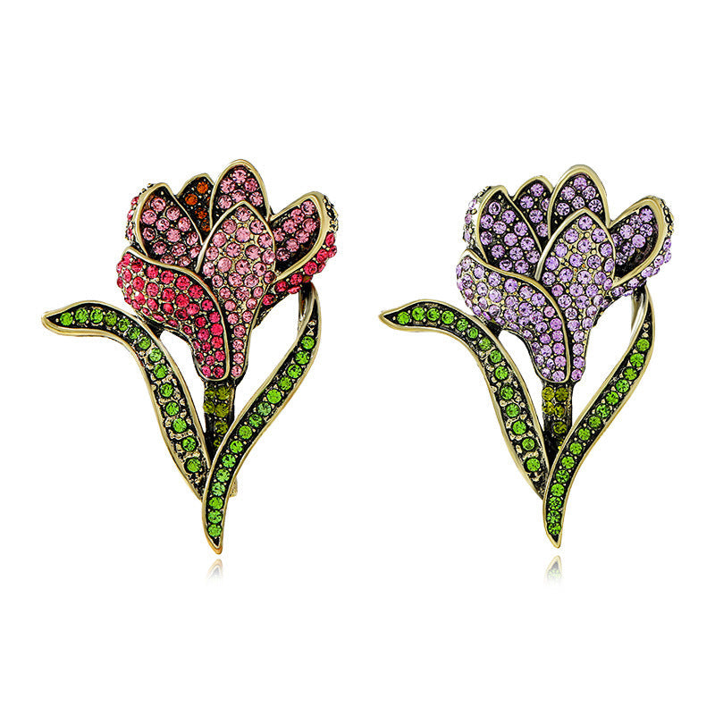 Tulip Rhinestone Brooch PA4920