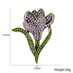 Tulip Rhinestone Brooch PA4920