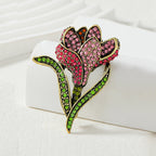 Tulip Rhinestone Brooch PA4920