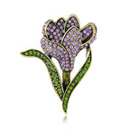 Tulip Rhinestone Brooch PA4920