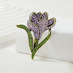 Tulip Rhinestone Brooch PA4920