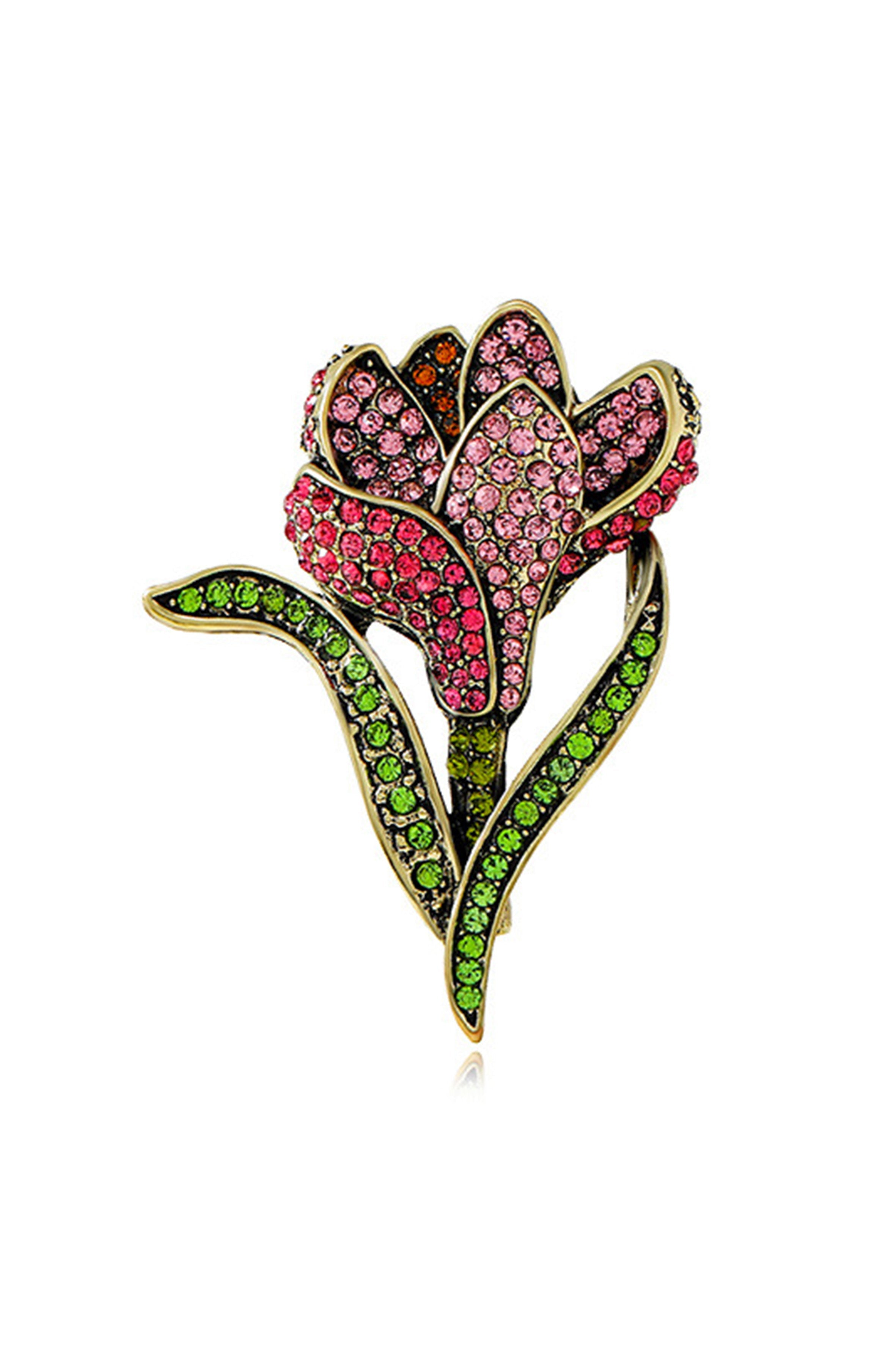 Tulip Rhinestone Brooch PA4920