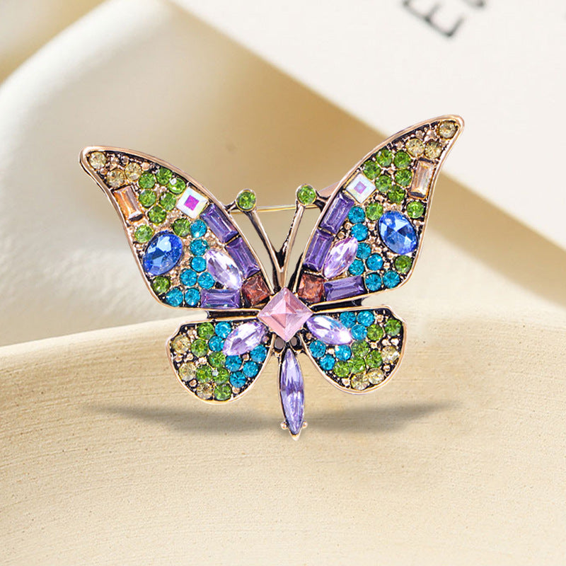 Butterfly Rhinestone Brooch PA4925