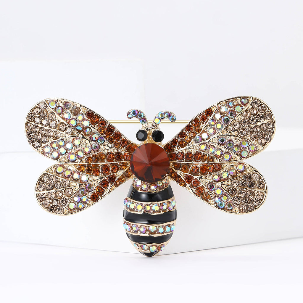 Bee Alloy  Rhinestone  Brooch PA4966