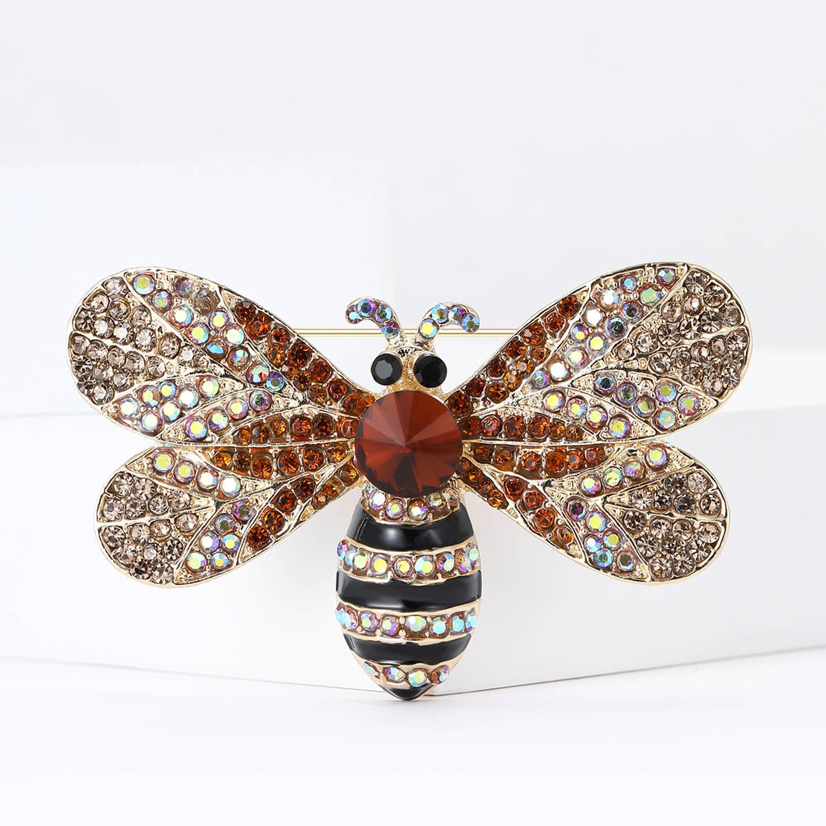 Bee Alloy  Rhinestone  Brooch PA4966