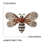 Bee Alloy  Rhinestone  Brooch PA4966