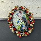 Random Frida Seed Bead Braided Pin PA4975