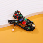 Leopard Rhinestone Brooch PA4994