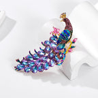 Peacock Rhinestone Brooch PA5003