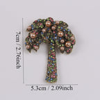 Coconut Tree Pearl Rhinestone Brooch PA5010