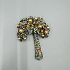 Coconut Tree Pearl Rhinestone Brooch PA5010