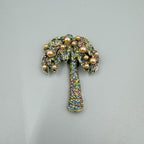 Coconut Tree Pearl Rhinestone Brooch PA5010