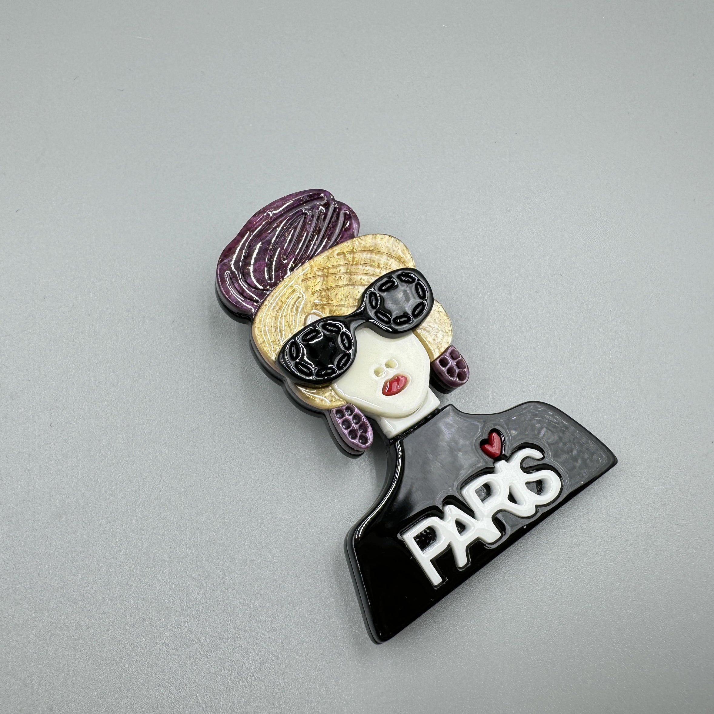 Wear Paris Shirt Girl Acrylic Brooch PA5018