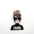 Wear Paris Shirt Girl Acrylic Brooch PA5018