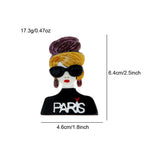 Wear Paris Shirt Girl Acrylic Brooch PA5018