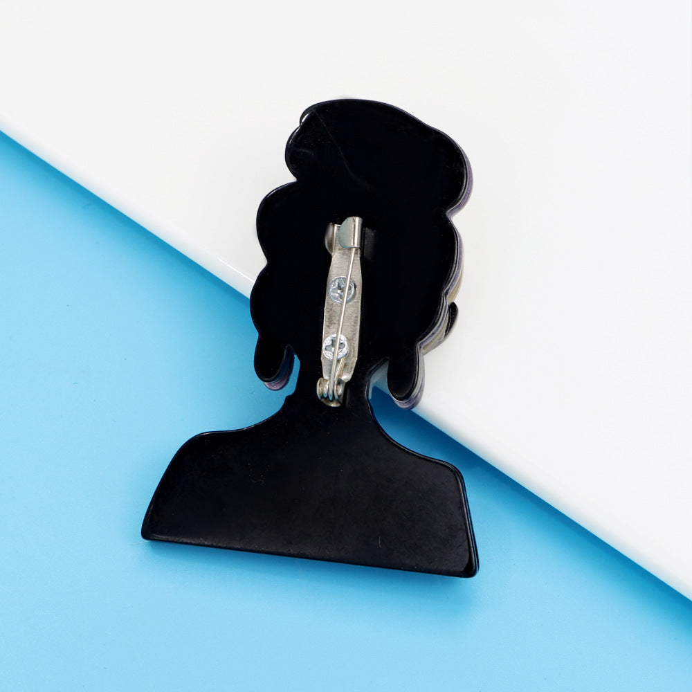 Wear Paris Shirt Girl Acrylic Brooch PA5018