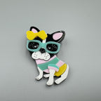 Cute Dog Acrylic Brooch PA5019