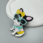 Cute Dog Acrylic Brooch PA5019