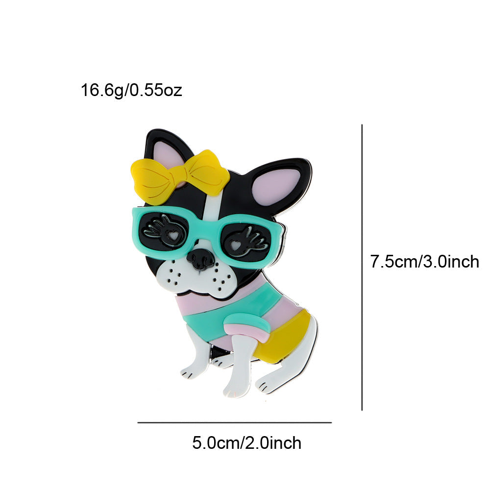 Cute Dog Acrylic Brooch PA5019