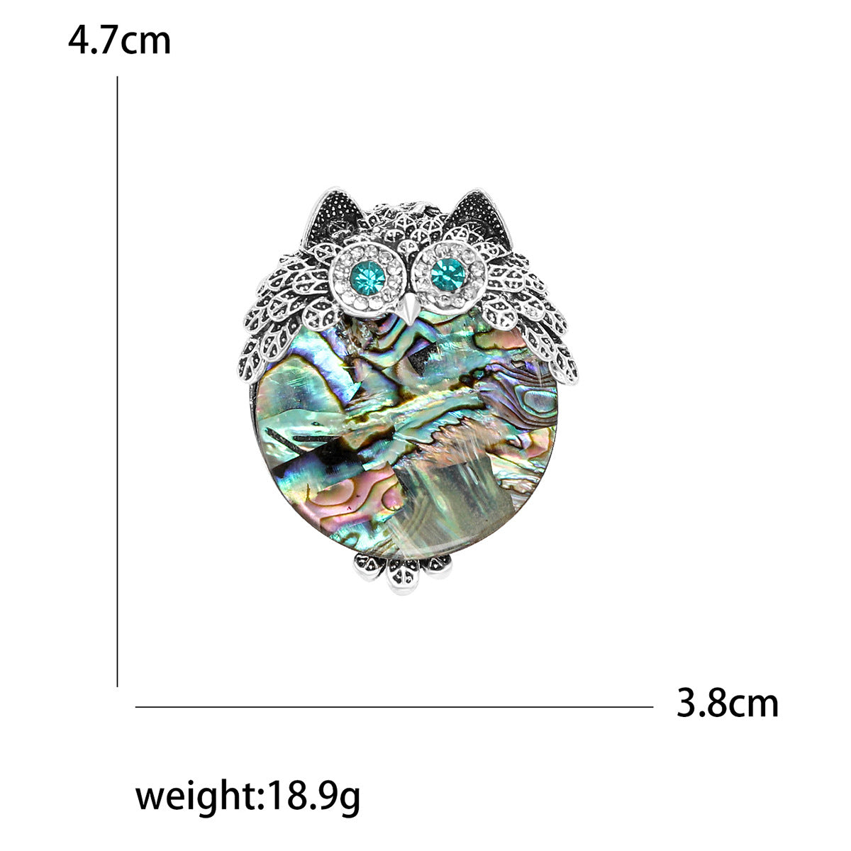 Mother Of Pearl Owl Brooch PA5087