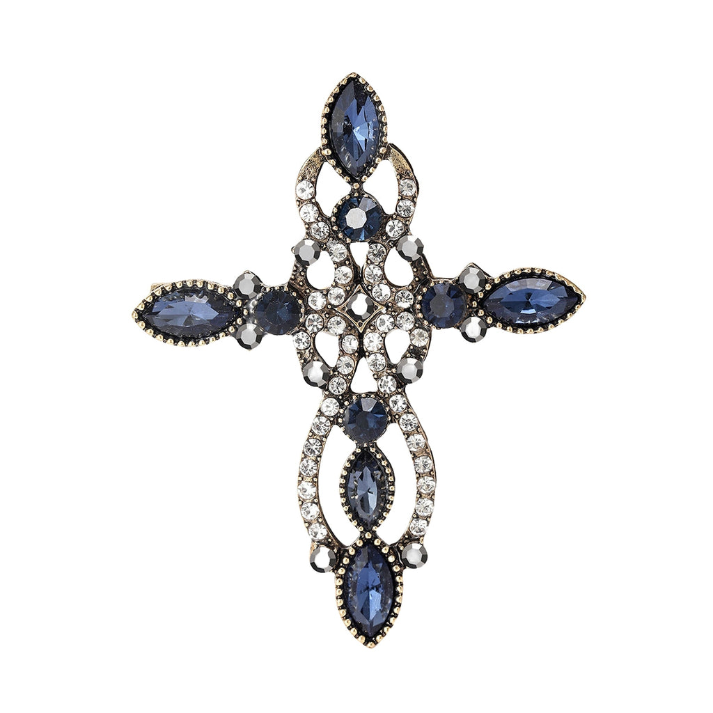 Cross Rhinestone  Brooch PA5088