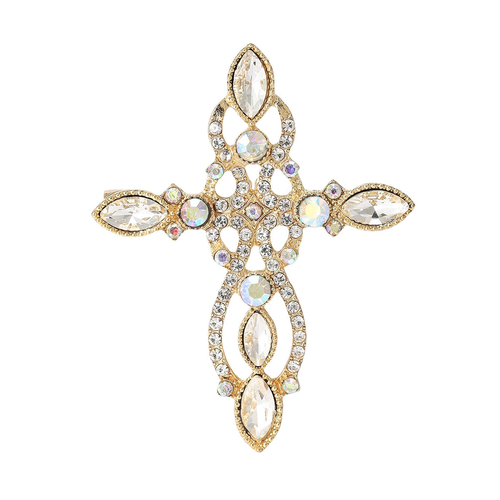Cross Rhinestone  Brooch PA5088