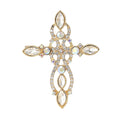 Cross Rhinestone  Brooch PA5088