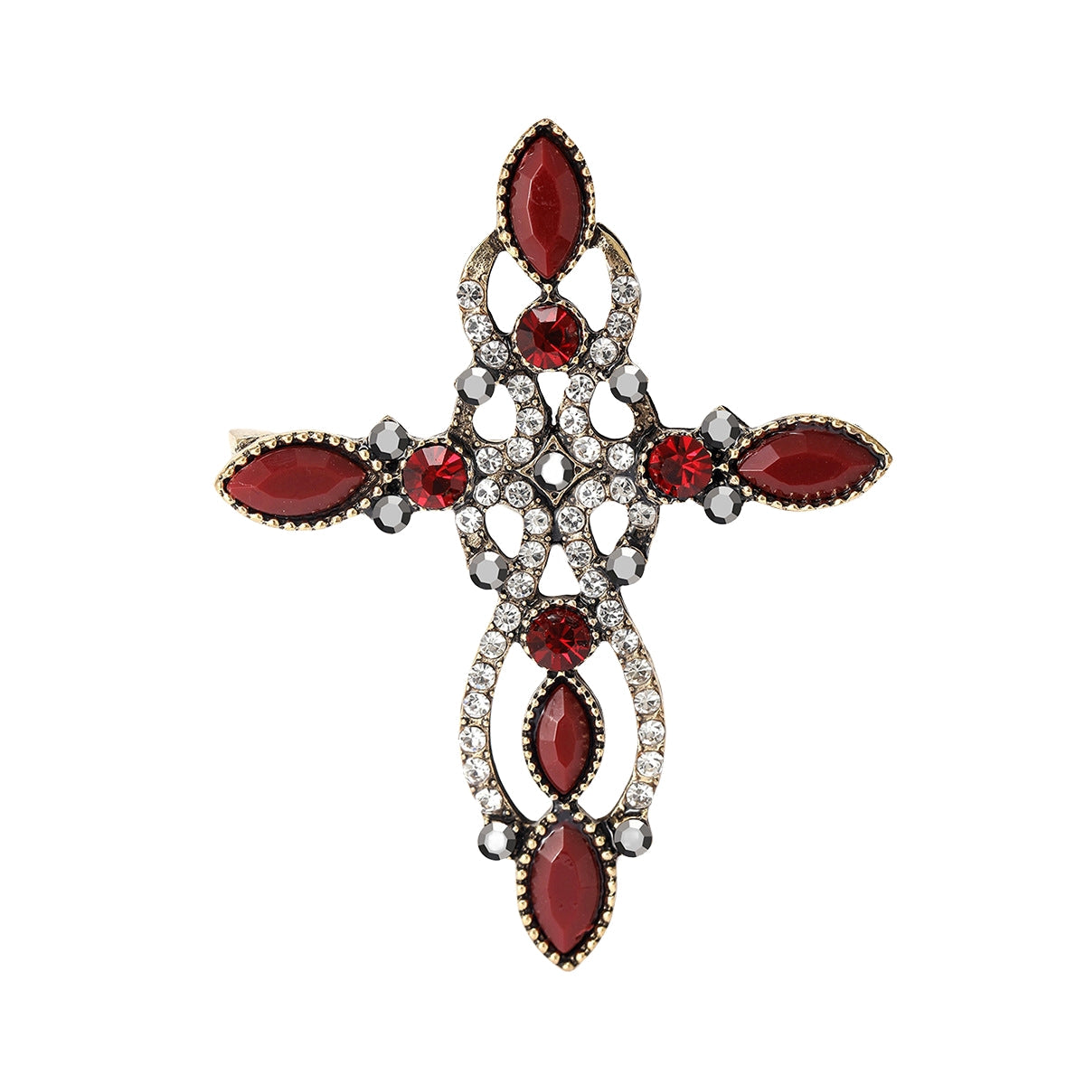 Cross Rhinestone  Brooch PA5088