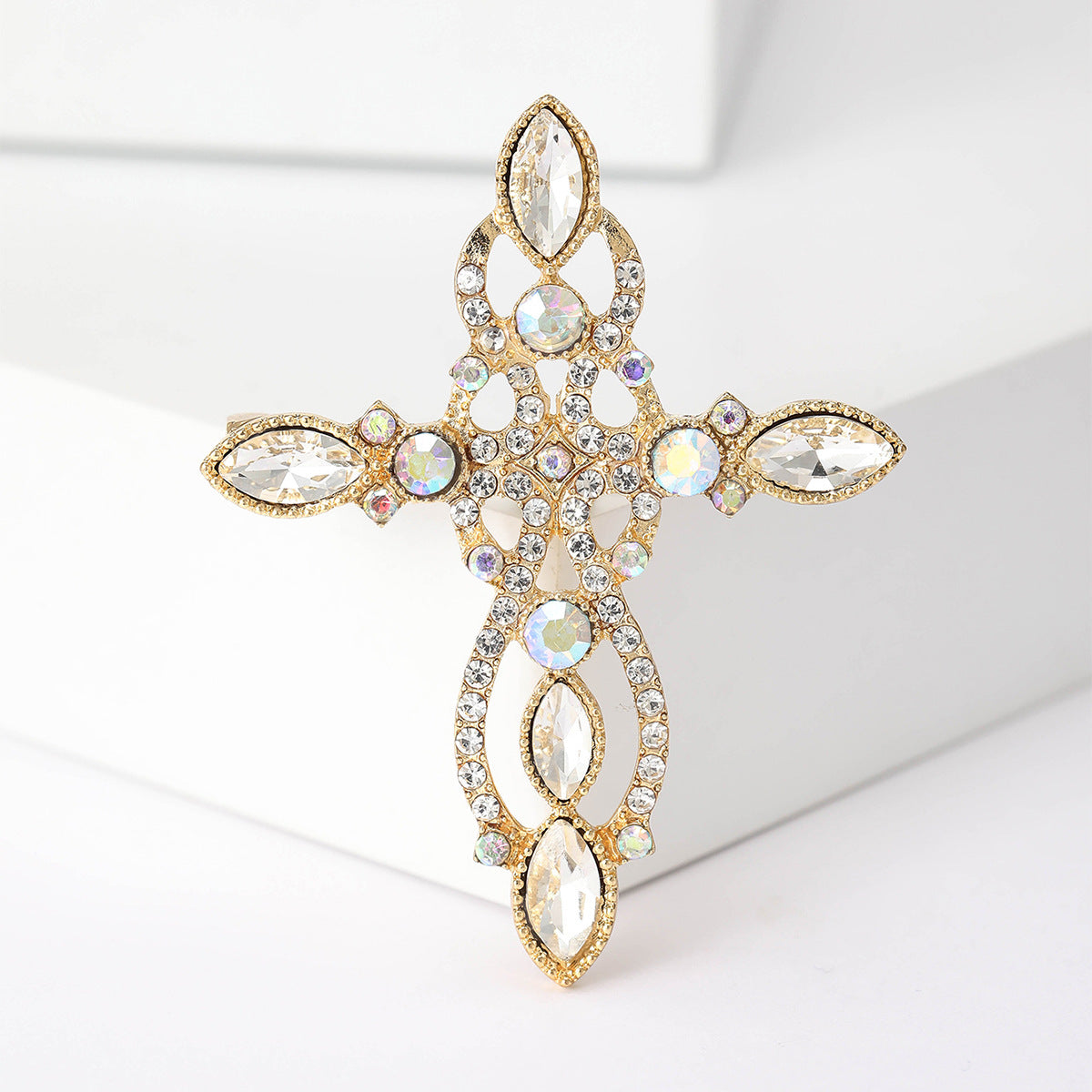 Cross Rhinestone  Brooch PA5088